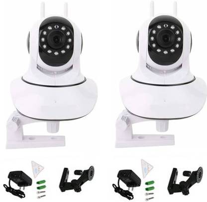 SellRider 360 Degree Double Antenna Auto- Rotating Night Vision Mobile HD CCTV Wi-Fi Camera 720P with Audio Home(Pack of 2) Security Camera