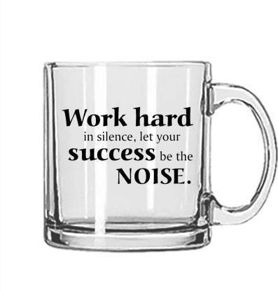 V Kraft "motivational quote " unique love quote printed transparent glass love Glass Coffee Mug