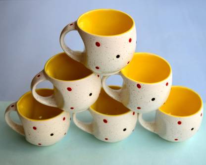 THE INDIA STYLE white Yellow pari #50 Ceramic Coffee Mug