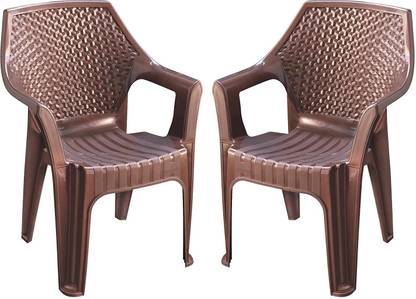 COMFORT Creation Stackable Plastic Chair for Home, Office and Restaurant - Brown Plastic Outdoor Chair