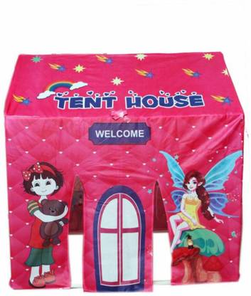 Childhood Red Kids Tent House With Led Light for Fun Activites