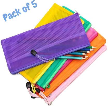 shubhcraft latest and unique stylish multipurpose pencil pouch for kids birthday party return gift  Semi transparent multicolor Art Plastic Pencil Boxes