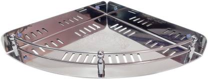 Sarvatr Bathroom Shower Corner Shelf Shower Corner Caddy Wall Mount with Screws,No Damage Stainless Steel 1 Tier Shower Wall Shelves Triangle(12 X 12) Stainless Steel Wall Shelf