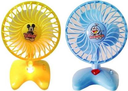 ALLAMWAR portable Cute Mini Battery Operated Role Play Table Fan Toy Fan For Kids