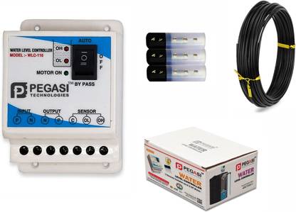 PEGASI Water Level Controller with 0.75*3 Core Wire and 3 sensors Suitable up to 2 HP motor Wired Sensor Security System