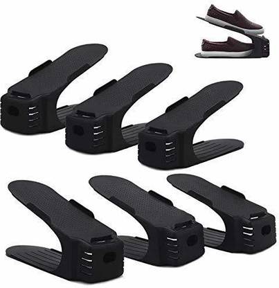 HARISWARUP Adjustable Shoe Slots Organizer, Shoe Storage Rack Space Saver Rack ,Shoe Shelf Plastic Shoe Stand