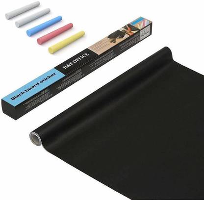 ADA 200 cm Blackboard Adhesive Paper Chalkboard Decal Wall Sticker With 5 Colorful Chalks, Blackboard Wall Sticker Reusable Sticker