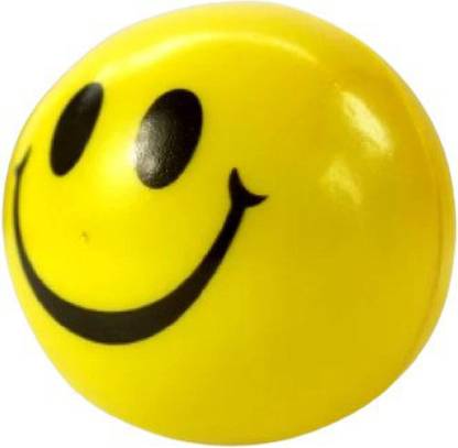 Family Line SMILE Face Squeeze Soft Ball, Kids Playing Small Ball (Yellow) - 7 cm