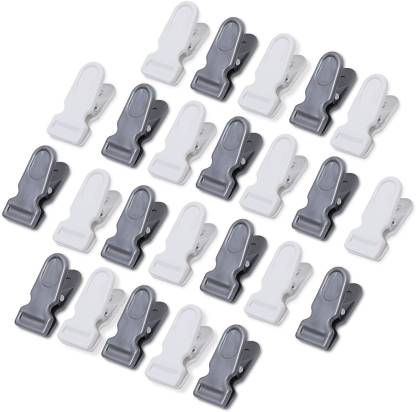 VLNN Clips for Clothes Plastic Pegs for Hanging Drying Clothing on Strings Multipurpose Heavy-Duty Pack of 24 pieces Plastic Cloth Clips