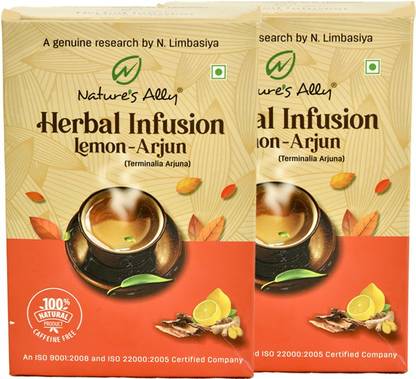 natures ally Herbal Arjun Lemon Tea Lemon Herbal Infusion Tea Box