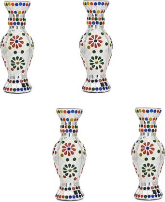 Verma Stylish Table Top Flower Vase/Pot Glass Vase
