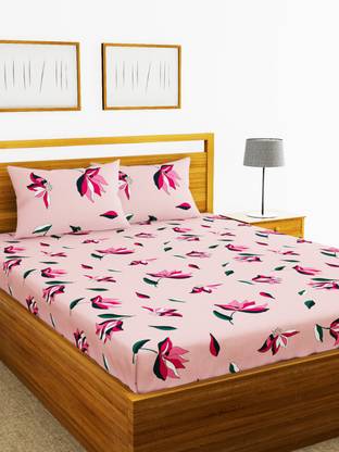 Bianca 152 TC Microfiber Double Checkered Flat Bedsheet