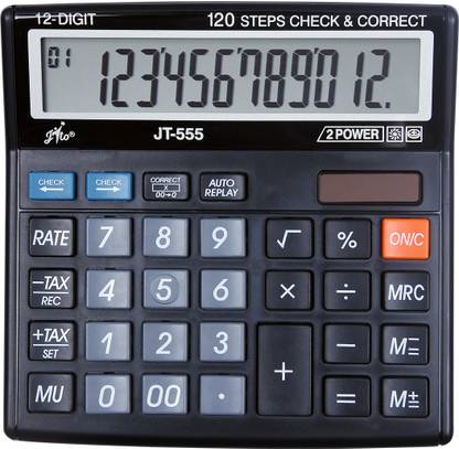 jito JT-555 GST & Tax 120 steps Check and Correct 1 Year Warranty Basic  Calculator