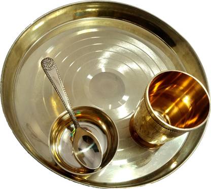 JAMM Pack of 4 Brass Dinner Set