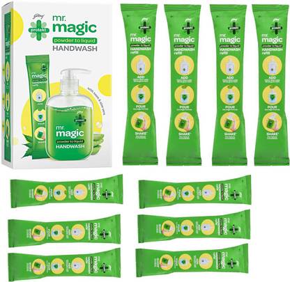 Godrej Magic powder to Liquid handwash 10×9gm pouch Hand Wash Pouch