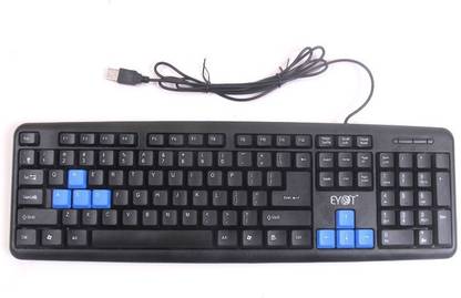 Eyot ET-101 Wired USB Standard Multi-device Keyboard Compatible with Desktop, Laptop, Mac