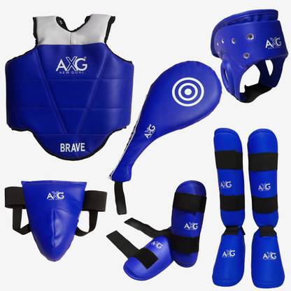 AXG NEW GOAL Contribute Karate Taekwondo Muay Thai Kick Kickboxing MMA Kit (6 items) 4-9yrs Boxing Kit