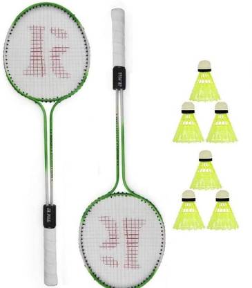 FELICITY Falicity Quality Badminton Racket Set of 2 Piece (1 Pair) with 6 Shuttlecock Included Carry Bag Combo Pack-Color May Vary Badminton Kit