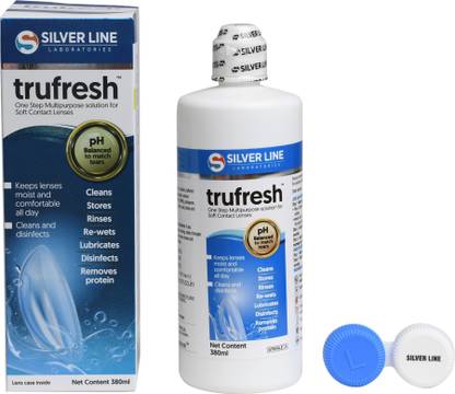 Silver Line Laboratories Trufresh One Step Multipurpose solution for Soft Contact Lenses (380 ml) One Step Multipurpose solution for Soft Contact Lenses