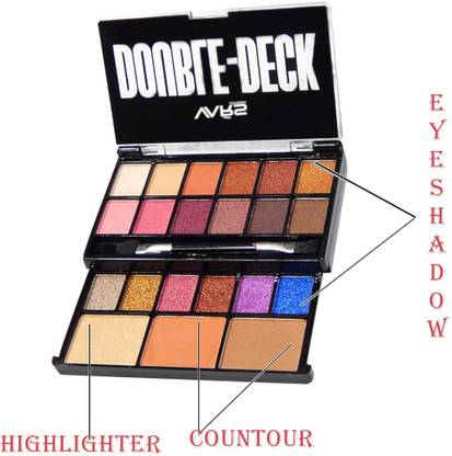 VARS LONDON Matte shimmer glitter eyeshadow with face contour powder combo palette|face contour palette|glitter eyeshadow palette|shimmer eyeshadow combo palette|matte eyeshadow combo palette