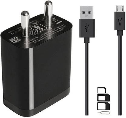 Siwi Wall Charger Accessory Combo for Lava Z25 | Lava Z40 | Lava Z50 | Lava Z51 | Lava Z60 | Lava Z60s | Lava Z61 | Lava Z62 | Lava Z70 | Lava Z80 | Lava Z81 | Lava Z90 Charger Original Adapter Like Wall Charger | USB Charger | Mobile Power Adapter | Fast Charger | Android Smartphone Charger | Battery Charger | High Speed Travel Charger With 1 Meter Micro USB Cable | Charging Cable | Data Cable