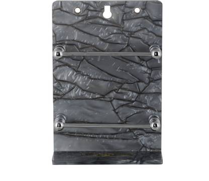 STIMULUS Stylish Acrylic Wall Mount MOBILE STAND 2 PCS SET (Size - 4X6 Inch) (MARBLE Black colour) 4MM SS ROAD Mobile Holder