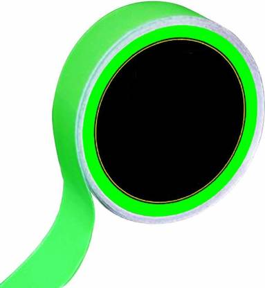 Iktu Radium Glow-in-The-Dark Luminous Photoluminescent/Luminescent Emergency roll Safety Egress Markers Stairs, Walls, Steps, exit Sign (24mm x 5 Meter) 24 mm x 5 m Green Reflective Tape