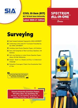 Surveying, BE/B.Tech III-Sem (CE) R17, Anna University, Latest 2020-21 Edition