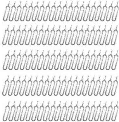 BUMTECH ( PACK OF-100 PCS ) SIM Card Tray Open Eject Pin Removal Tool Needle Opener Ejector for All Phones Sim Adapter (Steel) Sim Adapter
