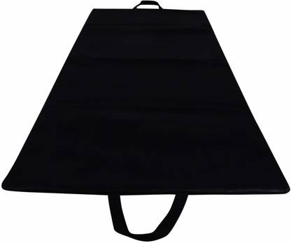 GSQUARE Black PU Leather Mat, Extra Thick Yoga Mat and Exercise Mat with Carrying Strap Black 25 mm Yoga Mat