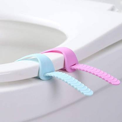 Newvent Toilet Seat Lifting Strap, Foldable Toilet Cover Seat Lid Lifter (Pack of 4 Pcs) Custom Fit Toilet Seat Lid Lock