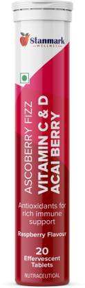 STANMARK Wellness Ascoberry FIZZ Vitamin C & D Acai Berry Extract Immunity tablets