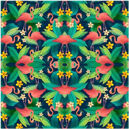 BPDESIGNSOLUTION Floral & Botanical Multicolor Wallpaper