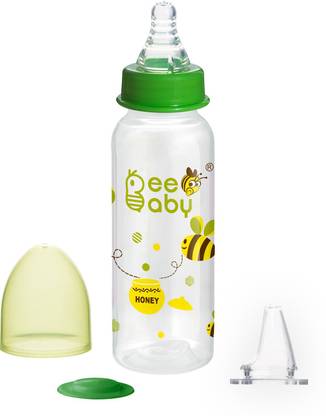 Beebaby Advance Plus Slim Neck Anti-Colic Feeding Bottle to Sippy Bottle Starter Kit with Extra Silicone Sippy Spout - 250 ML Green - 250 ml