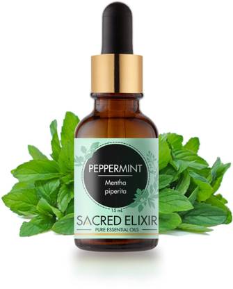Sacred Elixir American Peppermint Essential Oil, 15ml Undiluted, 100% Pure and Natural - Soothes skin and Helps reduce dandruff- Theraputic grade for aromatherapy