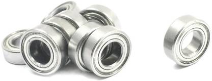 HAWKDEALS 10Pcs Shielded Deep Groove Ball Radial Bearings Wheel Bearing