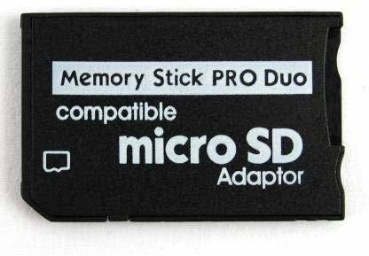 ULTRABYTES Memory Stick Pro Duo Adapter Micro SD to Memory Stick PRO Duo Card for PSP, Playstation Portable, Camera, Handycam. Card Reader