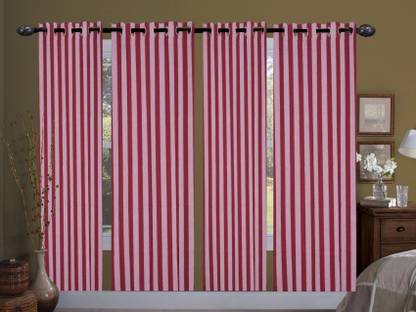 New Ladies Zone 160 cm (5 ft) कॉटन खिड़की पर्दा (4 का पैक)