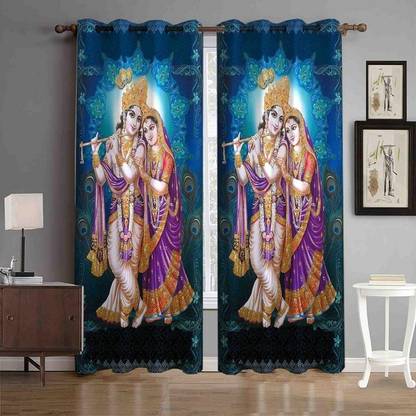 DEHATI STORE 152 cm (5 ft) Polyester Blackout Window Curtain (Pack Of 2)