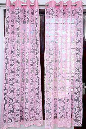RIDHAAN 214 cm (7 ft) Net Door Curtain Single Curtain