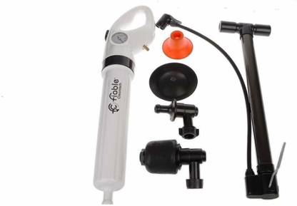 fiable cleantech Manual Drain Cleaner With Compressed Air Pump | Dredge Clog Remover | Drain Blaster Gun | Push Control Button | Cleaning Purpose | High Pressure Drain Plunger | Toilet Seat Liquid Drain Opener
