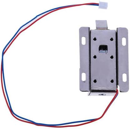 ELBOTICS Electric Lock Solenoid Cabinet | Drawer Door Lock | 12V DC 1.1A Small Electric Lock Access Control System Mini Locks Miscellaneous Electronic Hobby Kit