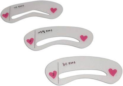 AlexVyan 3 Pcs Different Style Reusable Eyebrow Card Stencil Eye Brow Grooming Shaping Template Make Up - Set of 3 Pieces for Women Girl Ladies Eyebrow Stencil