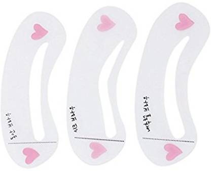 AlexVyan Certified 3 Different Style Reusable Eyebrow Card Stencil Eye Brow Grooming Shaping Template Make Up - Set of 3 Pieces for Women Girl Ladies Eyebrow Stencil