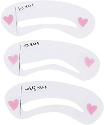 AlexVyan 3 Different Style Reusable Eyebrow Card Stencil Eye Brow Grooming Shaping Template Make Up - Set of 3 Pieces for Women Girl Ladies Eyebrow Stencil