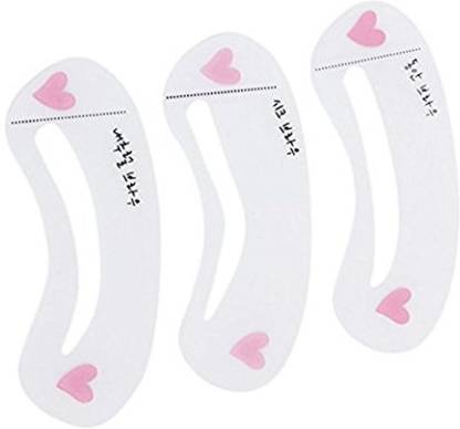 AlexVyan New 3 Different Style Reusable Eyebrow Card Stencil Eye Brow Grooming Shaping Template Make Up - Set of 3 Pieces for Women Girl Ladies Eyebrow Stencil