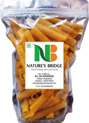 Nature's Bridge Golden Fingers Fryums, Ready to fry Papad snacks, Finger fryums - 400 Gm (Full Size) Fryums