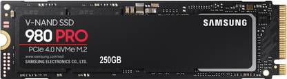 Samsung 980 Pro 250 GB Laptop, Desktop Black PCIe NVMe Internal Solid State Drive (SSD) (MZ-V8P250BW)