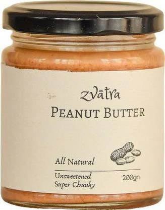 Zvatra Super Chunky Unsweetened Peanut Butter