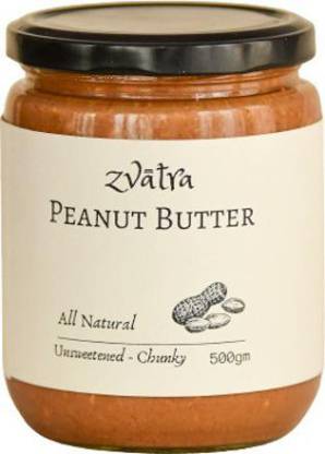 Zvatra Chunky Unsweetened Peanut Butter 500 g